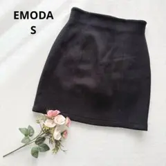 エモダ タイトスカート ミニスカート インナーパンツつき フリース生地 秋冬 S