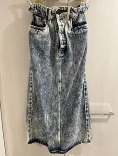 MIU MIU デニムスカート ウエストゴム バックスリットのサムネイル