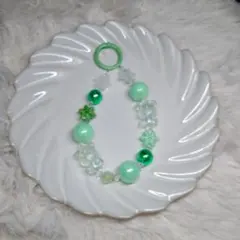 ハンドメイド　チャーム　阿部亮平　SnowMan　緑　推し活　メンカラ