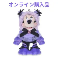 ミニーマウス ぬいぐるみキーチェーン　黒猫　ハロウィン　2026