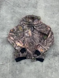 リアルツリージップパーカー　古着　海外コーデ　迷彩