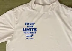 JACK BUNNY 半袖モックネックシャツ ホワイトCOOLストレッチサイズ4