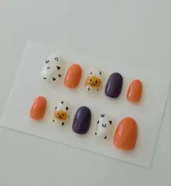 ハロウィン ネイルチップ ゴースト パンプキン