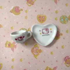 平成レトロ　サンリオ　ミニチュア　ハローキティ ミニチュア食器　2点セット