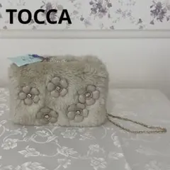 新品✩TOCCA✩ファーのミニバッグ／フラワー/パーティーバッグ