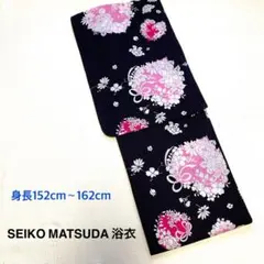 SEIKO MATSUDA 浴衣 黒地 ハート 花柄のサムネイル