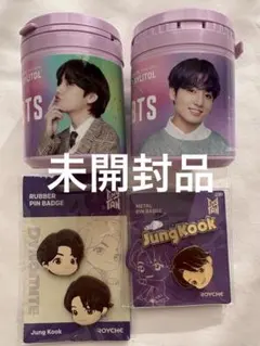 【未開封】BTS×キシリトールボトルガム グク＆テテ ピンバッジ付き