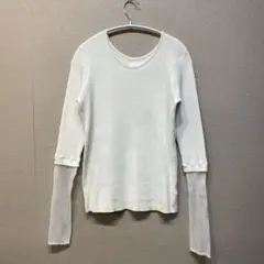 CAPRICIEUX LE'MAGE 袖シアーレイヤード風リブニット　ホワイトのサムネイル