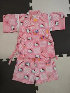 ハローキティ 甚平 80cm ピンク