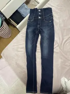 GYDA ハイウエストスキニーデニム ダークブルー