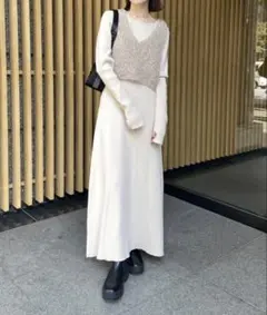 mystic ニットベストワンピースセット