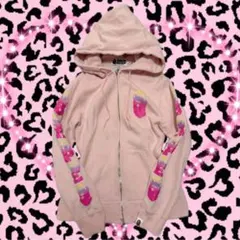 cozyworldwide ピンク フード付きパーカー サイズM - メルカリ