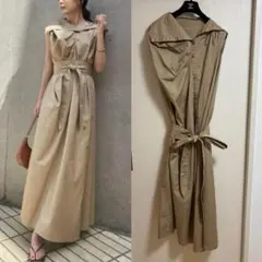 美品　anuans アニュアンス アシンメトリーシャツワンピース