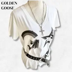 GOLDEN GOOSE Tシャツ ピチT ロゴプリント Vネック イタリア製のサムネイル