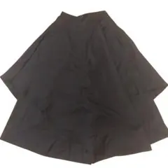 【新品タグ付】イレギュラーワイドパンツ ラップスカート風 黒