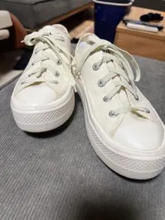 ALL STAR♡コンバース♡厚底スニーカー♡オールホワイト♡