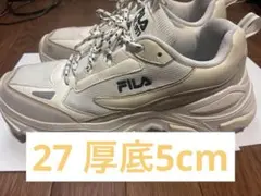 【お得】FILA フィラ ディスラプター厚底スニーカー ホワイト　27cm
