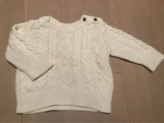 baby GAP アイボリー ケーブルニット 6-12ヶ月