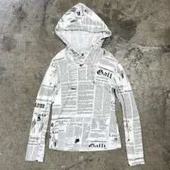 John Galliano ジョンガリアーノ　総柄　パーカー　ニュースペーパー 中古・古着通販】JOHN GALLIANO (ジョンガリアーノ) ニュースペーパー