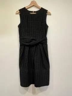 ワンピース　ブラック　千鳥格子