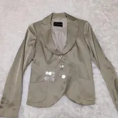 エンポリオアルマーニ　テーラードジャケット　水玉　光沢　42