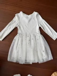 プチバトー　チュールワンピース　星　4ans 104cm