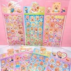 《シール》　おまとめ売り　7枚セット　くま　バターベア