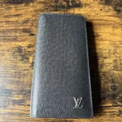 LOUIS VUITTON プラザ　タイガ　レザー 長財布 ブラック