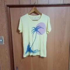 ハリウッドランチマーケット　半袖プリントTシャツ　イエロー　Sサイズのサムネイル