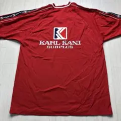 KARL KANI ゲームシャツXL バックビッグロゴ刺繍ワッペン