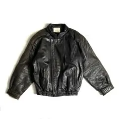 90sヴィンテージELITEラムレザーブルゾンボンバージャケット山羊牛革