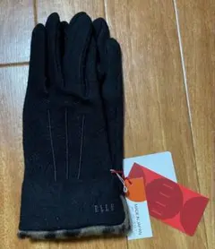 ELLE ブラック 手袋 サイズ21-22cm