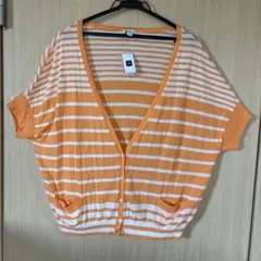 GAP ボーダー カーディガン オレンジ M/Lのサムネイル