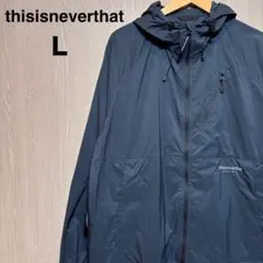 thisisneverthat ウィンドブレーカー　Ｌ　ネイビー系　刺繍ロゴ