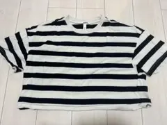 h&m ボーダークロップドTシャツのサムネイル