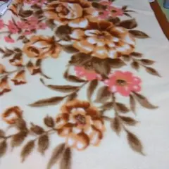レトロ毛布 オレンジ インテリア 昭和レトロ 当時物 - メルカリ