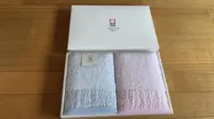 今治タオル 水色　ピンク　フェイスタオル2枚セット※箱無しで発送予定です。