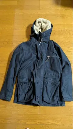 ネイビー フリースライニング ダウンジャケット