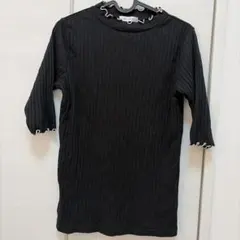 リブニット　L ブラック