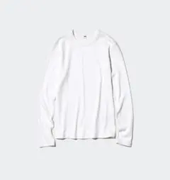 UNIQLO ソフトリブクルーネックt長袖 XL ホワイト