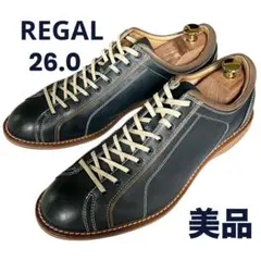 【美品】◾️リーガルスタンダード◾️レザースニーカー◾️モンキー◾️750R◾️ネイビー