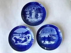 ロイヤルコペンハーゲンクリスマスプレート1985/1986/1987 3枚セット
