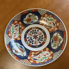 有田焼【大皿】多色花柄の装飾皿：華山窯