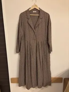 Samansa Mos2 チェック柄シャツワンピース