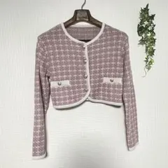 INGNI ツイードニットカーディガン/PK / タグカット品