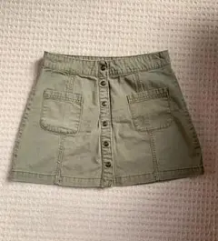 Forever21 デニムミニスカート 台形スカート カーキ色