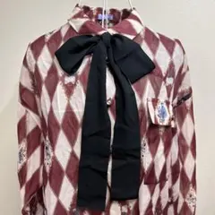 axes femme kawaiiダイヤ柄シアーシャツのサムネイル