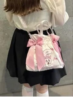 メゾンドフルール　Esther Bunny WR2Wayトートバッグ　ピンク