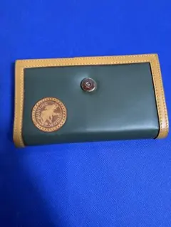 HUNTING WORLD 長財布 グリーン/ブラウン