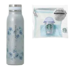 SAKURA2026　ステンレスボトル　グリッターエアリーブルー　スタバ